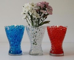 WEDDING VASE FILLER – WATER DECO BEADS – FLOWERS–EACH PKG. MAKES 1 1/2 quarts