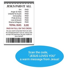 240pcs Jesus Paid It All Gospel Tracts Plan of 3.5 x 2.24 In, bright 2