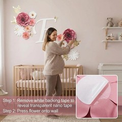 3D Rose Paper Flowers with Butterflies