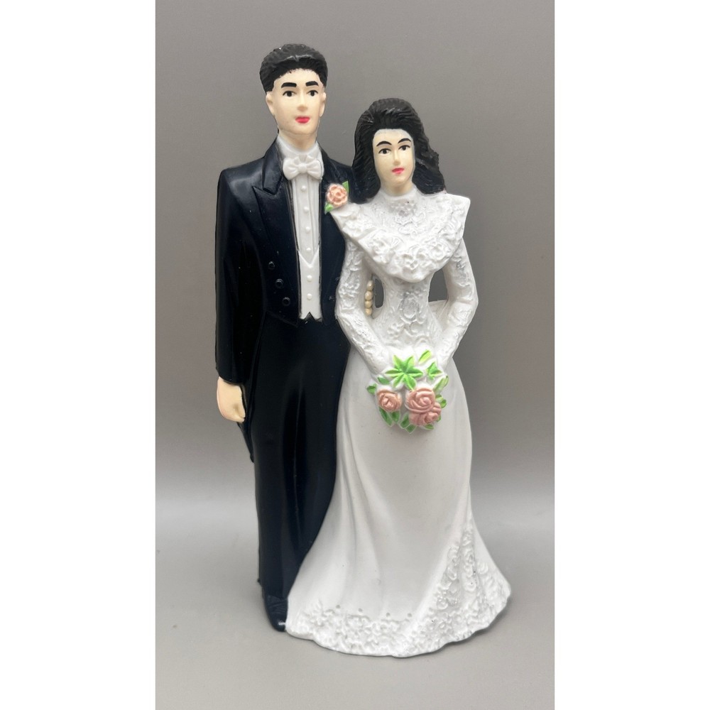 Funny Mooning Wedding Cake Topper Bride Groom Gag Cutouts Quirky Unique 4.5″