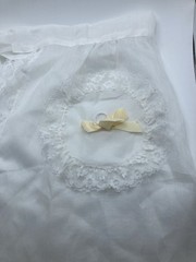 VTG 1950’s Set Of 2 Wedding Or Server Aprons Lace White And Apricot Colors MCM