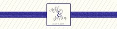 Blue Glitter & Pin Stripes Wedding Birthday Anniversary Water Bottle Labels