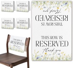 Sage Green Reserved Row Signs Wedding 4 Pieces This Row Is Reserved Seating