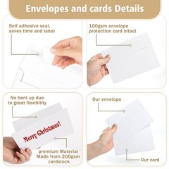 Blank Cards and Envelopes 4×6, 25 Pack White 4.25 x 6.25 inches,