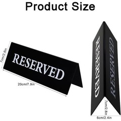 Reserved Table Signs Set 6 Pieces Acrylic Wedding Guest Seating Decor Event New