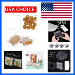 30PCS Clear Gift Boxes, 4x4x1.2inch Rectangle PVC Clear Wedding Favour Boxes …