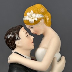 Weddingstar Romance Bridal Couple 9013 Cake Topper White Couple 5.75″ Tall