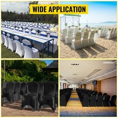 Uimoso 50/100PCS Chair Covers Spandex Folding Banquet White Covers Wedding Party