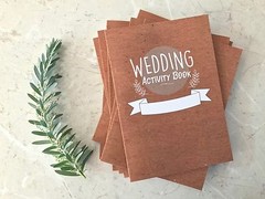 Wedding Activity Book. Kids Wedding Colouring favour x8