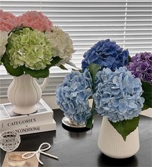 3pcs Hydrangea，Artificial Hydrangea Flowers，Latex Real Touch Hydra