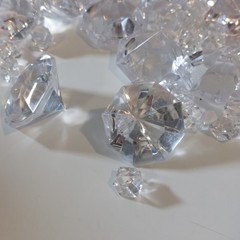 Clear Acrylic Diamond Gems Table Scatter Vase Filler Bulk Wedding Decor 2.5 lbs