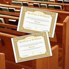 Deacon Certificate of Ordination 30pk Cardstock Paper 6×9” 6×9 inches, kraft