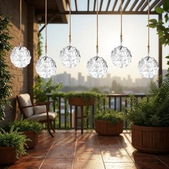 1.8in Clear Crystal Glass Prisms 6pcs Crystal Hanging Ornaments for Flower