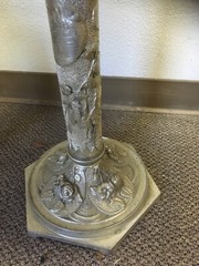 Vintage Silver Fruit Plate Tall Wedding Centerpiece Carved 18″x 21″