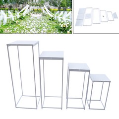 4x Metal Flower Rack Vase Stand Prop Geometric Column Wedding Party Decor 4-Size