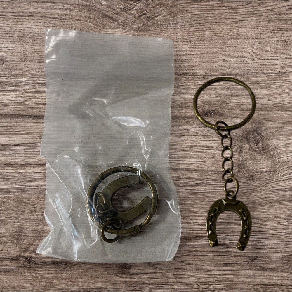 Lucky In Love Horseshoe Keyring Party Favor Wedding Rustic 20 Pc