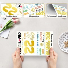 22nd Birthday Card, Funny Birthday Decorations for Her Him, Best 22 Year Old …