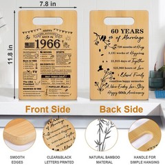 60th Wedding Anniversary for Women Men,Back In 11.8″L x 7.8″W, yellow