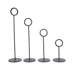 4Pcs Black Wedding Table Card Holders with Easy Maintenance and Sturdy Design