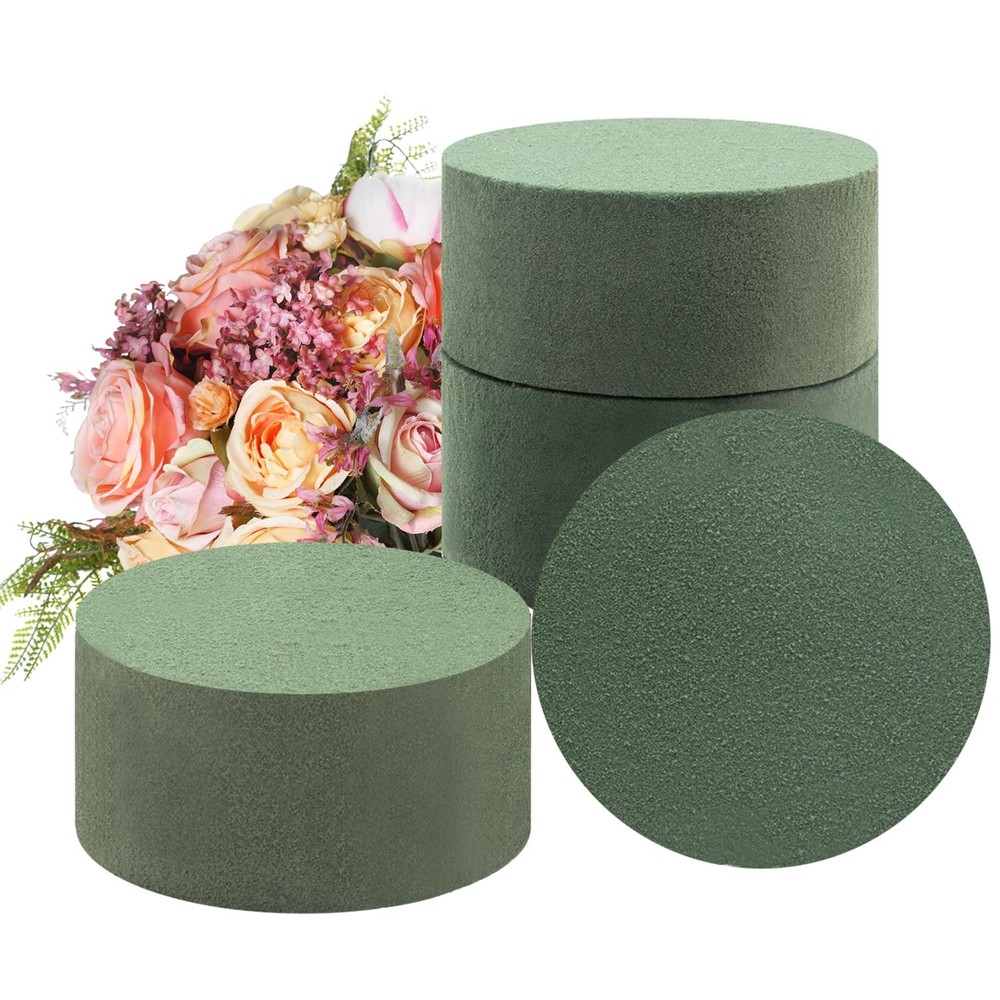 Plant Foam 4Pcs, Floral Foam for Wedding Decor, Fresh Flowers, Green