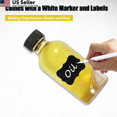 Wewymewo 12-Pack 2oz Glass Bottles with Lids – Leakproof 60ml 12, Transparent