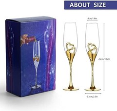 Wedding Champagne Goblets Toasting Flute Glasses for Bride and Groom Creative De