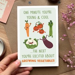 Funny Gardener Birthday Card for Woman Man, Humorous Birthday Card for Family…