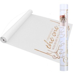 Thickened Aisle Runner, Gold, 4×100 Feet | White Walkway, Indoor Outdoor Use,…