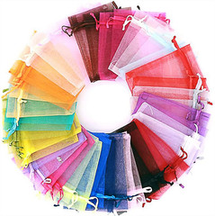 100Pcs 4X6 Inch Organza Bags Bulk, Drawstring Organza Jewelry Pouches Wedding Pa