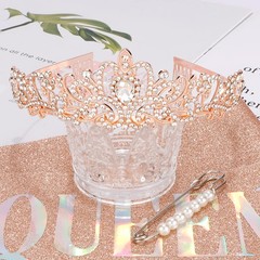 CAVETEE Rose Gold Birthday Crown and Sash for Queen – Women’s