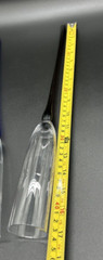 Beautiful Hand blown Colorful Crystal Footless Long Stem Champagne Flutes & Vase