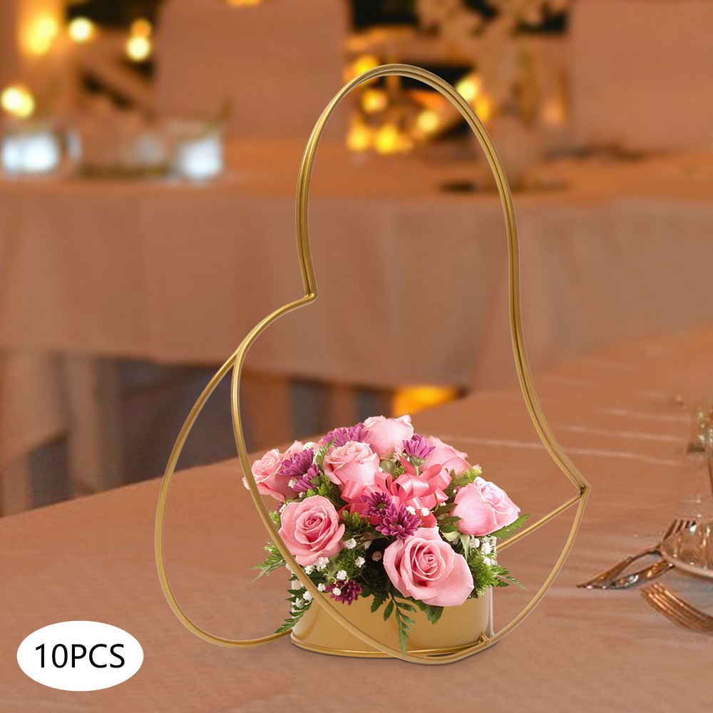 10 Pcs Gold Metal Geometric Centerpiece Elegant Wedding Centerpieces for Tables