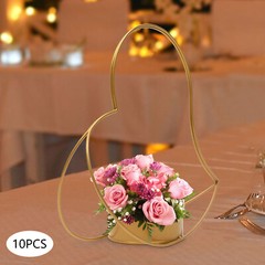 10 Pcs Gold Metal Geometric Centerpiece Elegant Wedding Centerpieces for Tables