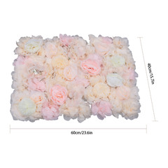 6-Pack Champagne Silk Flower Wall Panels 40 × 60 cm Floral Backdrop