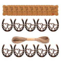 Set of 10 Alloy Horseshoes Pendant Keychain Pendant Metal Horseshoe for Wedding