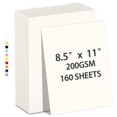 160 Sheets Cardstock Paper 8.5 x 11 Heavyweight Weight 200gsm Off-white​ C