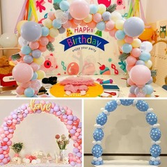 Voircoloria 13ft Table Balloon Arch Kit, Stand Standard, White