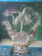 Vintage COAST NOVELTY 25th Wedding Anniversary Plastic Cake Topper NOS Heart