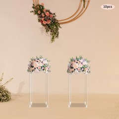 10Pcs Clear Acrylic Flower Stands Wedding Event Party Table Decor Flower Vases