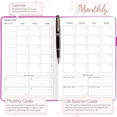 Planner and Organizer for Women – A5 Size A5 (5.7″ x 8.5″) Hot Pink (Undated)
