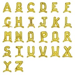 27-Inch Gold LETTER Mylar Foil Standing Balloons Party Birthday Decorations Sale