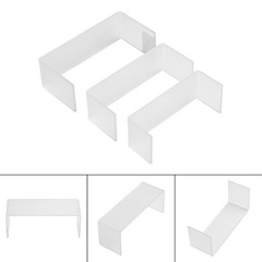 3Pcs/set 3mm Acrylic Retail Display Stand Counter Exhibition Jewelry Rack Shelf