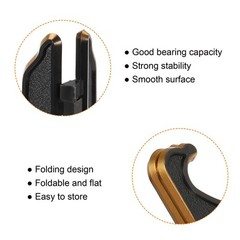 10″ Acrylic Plate Stand Holder, 2 Pack Foldable Frame Holder Black Gold
