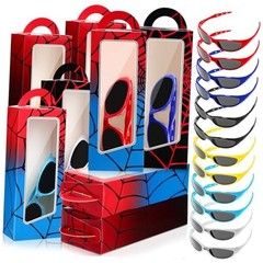 Fuyoooo 24 Pieces Spider Web Party Favors Include 12 Sunglasses 12 Multicolor