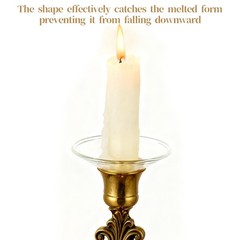 Glass Bobeches for Candlestick Holders, 3 Pcs 7×2.2 cm/2.76×0.86 in, Clear