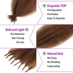Afro Twist Hair 12inch Afro Twist Crochet Braiding Hair 12 Inch (Pack of 6) 30#
