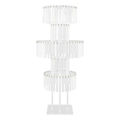 43.3in 5-Tier Square Pedestal Stands for Table Chandelier Centerpiece Wedding