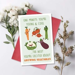 Funny Gardener Birthday Card for Woman Man, Humorous Birthday Card for Family…