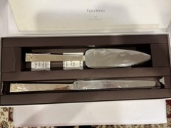 Vera Wang By Wedgwood Cake Knife & Server Set Original Box Handle Discolored