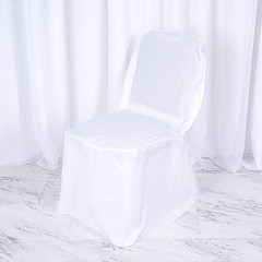 50 White Polyester BANQUET CHAIR COVERS Wedding Ceremony Party Decorations